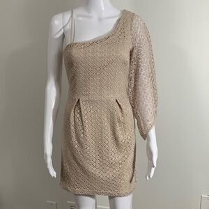TeezeMe Lacey over lining one shoulder Mini dress very good condition Size 3**